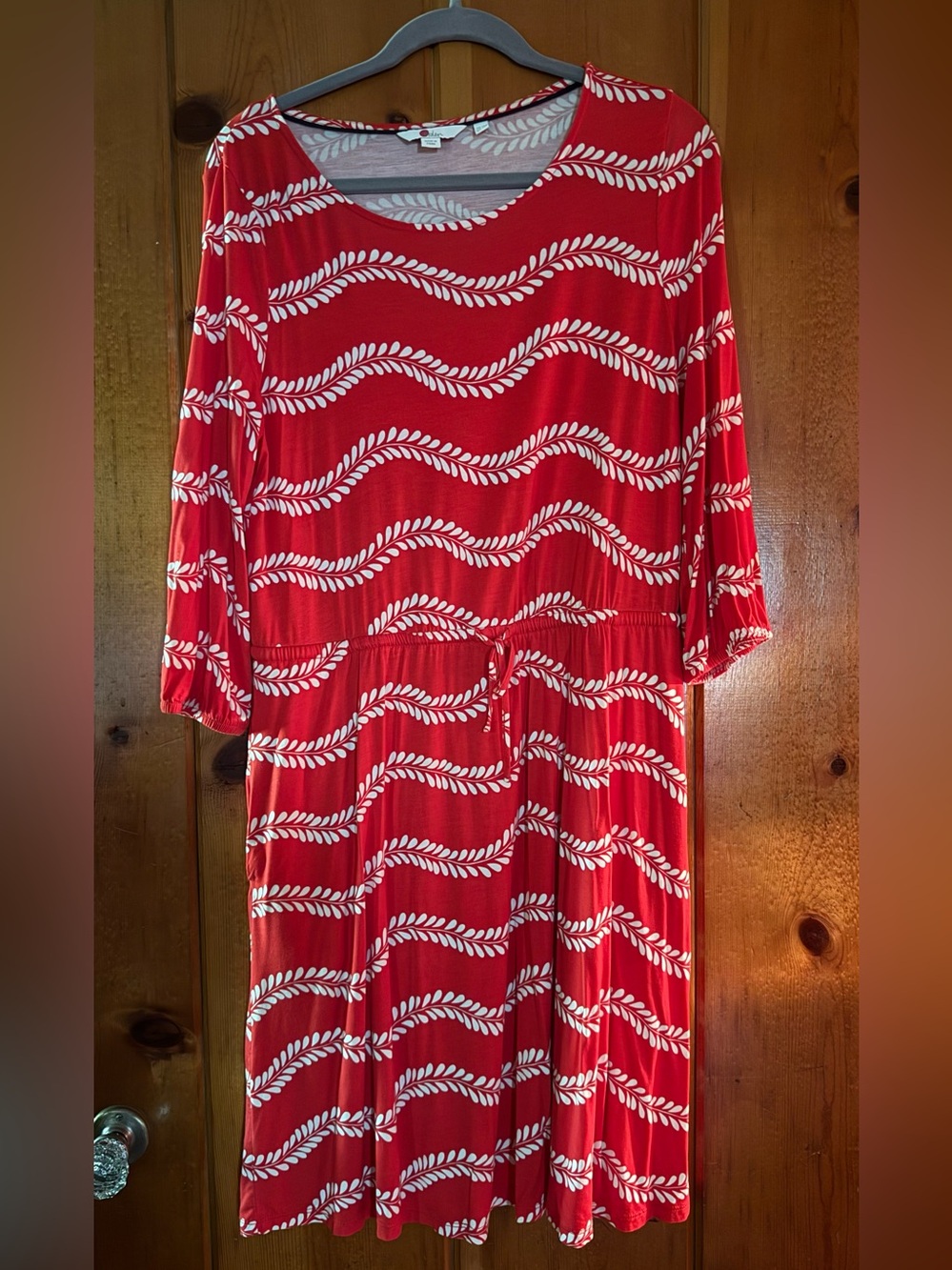 BODEN | Red Wave-Print Women’s Dress